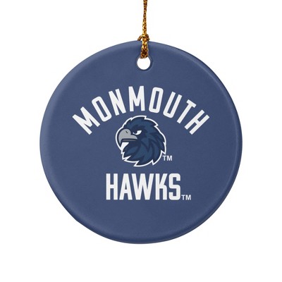 Monmouth University Official Hawks Porcelain Holiday Christmas Tree Ornament