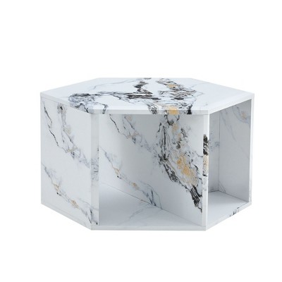 NicBex Hexagon Coffee Table with Multi-Hole Design,Side Center Table for Living Room,Bedroom