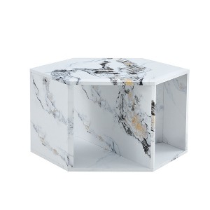 NicBex Hexagon Coffee Table with Multi-Hole Design,Side Center Table for Living Room,Bedroom - 1 of 4