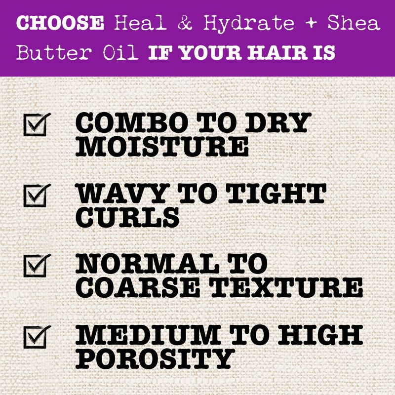 Maui Moisture Heal &#38; Hydrate + Shea Butter Shampoo for Tight Curly Hair - 13 fl oz, 4 of 15