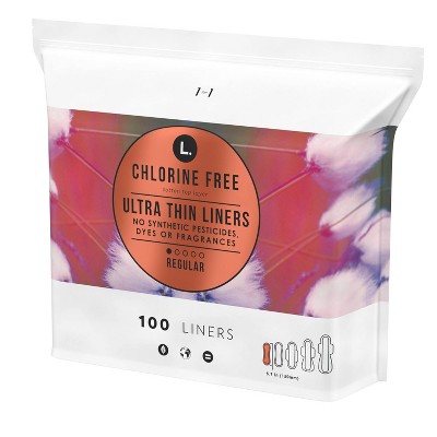 L. Organic Cotton Topsheet Ultra Thin Panty Liners - 100ct