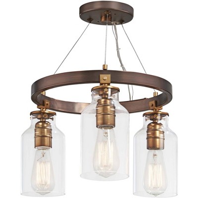 Minka Lavery Morrow 16" Wide Bronze and Gold 3-Light Ceiling Light