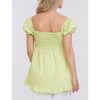 Women's Off the Shoulder Short Sleeve Babydoll Maternity Top | Motherhood Maternity - 2 of 4