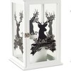 Wood Merry Christmas Lanterns with Deer Design (Set of 2) by Melrose - 3 of 3