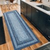 Washable Area Rug, Vintage Accent Rug, Braided Print Carpet, Low Pile Non-Shedding Kitchen Rugs with Non Slip Backing, Foldable Rug - 3 of 4