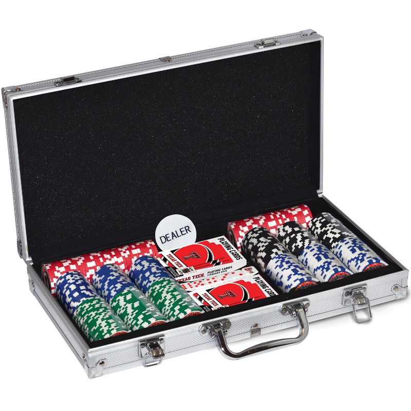 MasterPieces 300 Piece Poker Chip Set - NCAA Texas Tech Red Raiders, 4 of 8