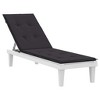 vidaXL Deck Chair Cushion Black Oxford fabric Standard - 3 of 4