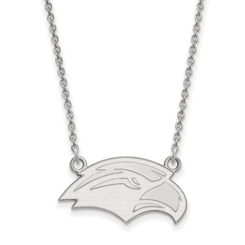 Black Bow Jewelry Sterling Silver Southern Mississippi Golden Eagles NCAA Necklace 18 Inch - image 1 of 4