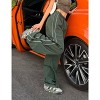 Women Pants Wide-Leg Track Pants with White Stripes - 3 of 3