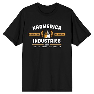 Seinfeld Kramerica Business as Usual Men's Black Graphic Tee - 1 of 1