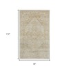 HomeRoots 7' X 10' Gold And Ivory Floral Medallion Area Rug - 3 of 4