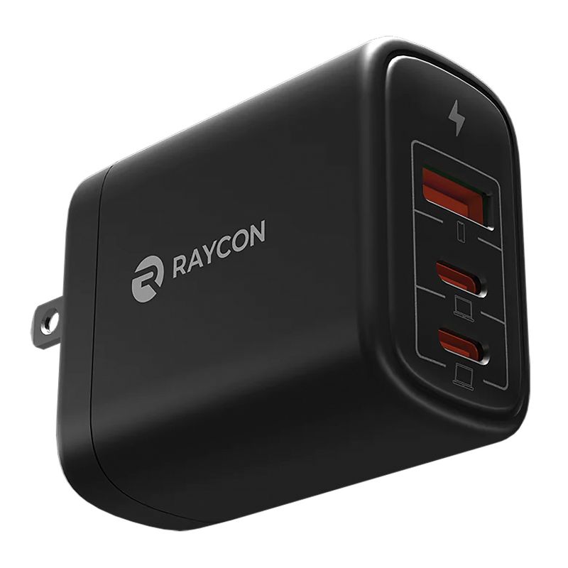 Raycon® The Magic Charger 65-Watt 3-Port USB-C®/USB Wall Charger, Black, 1 of 9