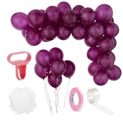 Sparkle and Bash 124 Piece DIY Blush Burgundy Balloon Garland Arch Kit