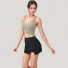 Anna-Kaci Active Women's Ribbed Sports Bra with Wide Straps and Scoop Neckline for Low to Medium Impact Activities - 3 of 4