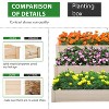 BestMassage Raised Garden Bed Elevated Wood Planter Box Stand for Backyard Patio Balcony, Nature - 4 of 4