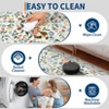 Non-Slip Ultra-Thin Flower Print Dining Room Rug, Non-Shedding Farmhouse Indoor Mat, Washable Floor Mats, Easy to Clean - 3 of 4