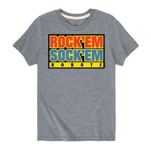 Boys' - Rock 'Em Sock 'Em Robots - Rock 'Em Sock 'Em Logo Short Sleeve Graphic T-Shirt - 1 of 4
