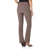 Rekucci Women’s 5 Pocket Straight Leg Pants with Stretch Waistband – Slim Fit Business Casual Trousers - Mocha, 16 - 3 of 4