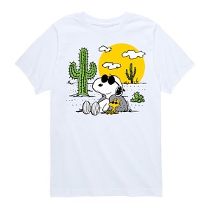 Boys' - Peanuts - Snoopy and Woodstock Short Sleeve Graphic T-Shirt - 1 of 4