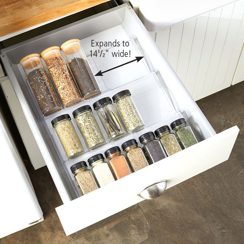 The Lakeside Collection In Drawer Expandable Spice Rack - Kitchen Seasoning Organizer 1 Pieces, 2 of 5