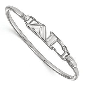 Black Bow Jewelry Sterling Silver Delta Gamma Greek Life Bangle Bracelet 7 Inch - 1 of 3