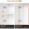 Hair Color Organizer Rack, Wall-Mounted Adjustable Shelves Salon Cabinet, White - 4 of 4