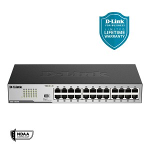 D-Link 24-Port Gigabit Unmanaged Switch Fanless, Metal Compact, Desktop/Rackmount (DGS-1024D) - 1 of 4