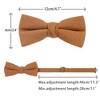 INSPIRE CHIC Men's Solid Color Pre-Tied Thick Tie Set - 3 of 4