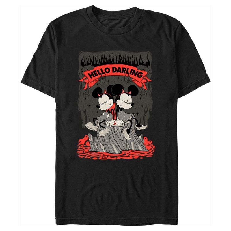 Men's Mickey & Friends Halloween Hello Darling T-Shirt, 1 of 6