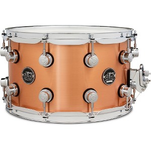 DW Performance Series 1 mm Polished Copper Snare Drum - 1 of 4