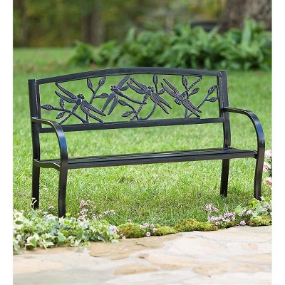 black outdoor bench target