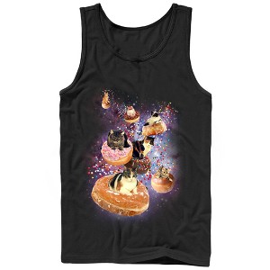 Men's Lost Gods Space Cat Doughnut Race Tank Top - 1 of 4