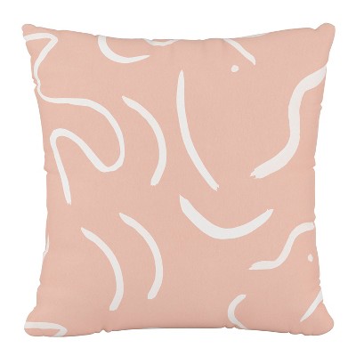 18"x18" Skyline Furniture Square Outdoor Throw Pillow Candice Stroke Peach: Handmade, Comfort Design, Zipper Closure