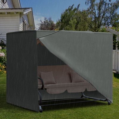 Gray Outdoor Patio Hammock Swing Cover with UV Protection