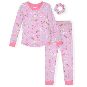 Sleep On It Girls 2-Piece Super Soft Jersey Long Sleeve Snug-Fit Pajama Set - Toddler Pajamas to Girls Pajama Sets - 1 of 4