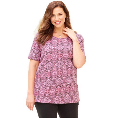 Catherines Women's Plus Size Suprema Ultra-soft Scoopneck Tee - 4x ...