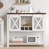 GustoWave 46.5'' Sideboard Buffet Storage Cabinet with Storage, Coffee Bar Cabinet, Farmhouse Wine Bar Cabinet with Wine Glass Rack - 3 of 4