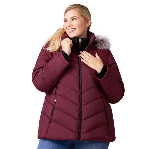 Free country hooded water resistant heavyweight puffer clearance jacket