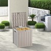 Naysaye Deck Boxes, 45 Gal Outdoor Storage Deck Box, Small Patio Storage Bin for Garden Tools, Black & Brown, 30.75"*17.13"*21.85" - 4 of 4