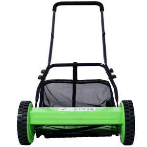 VYNXARIA Green 14-Inch Push Reel Lawn Mowers - Precision Grass Cutter with Catcher - 1 of 4
