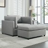 Vynxaria 50" Wide Modern Oversized Armchair with Ottoman Stool, Single Sofa with Lumbar Support, Accent Chair, Reading Chair - 3 of 4