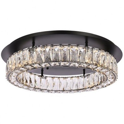 Elegant Lighting Monroe 1 - Light Flush Mount in  Black