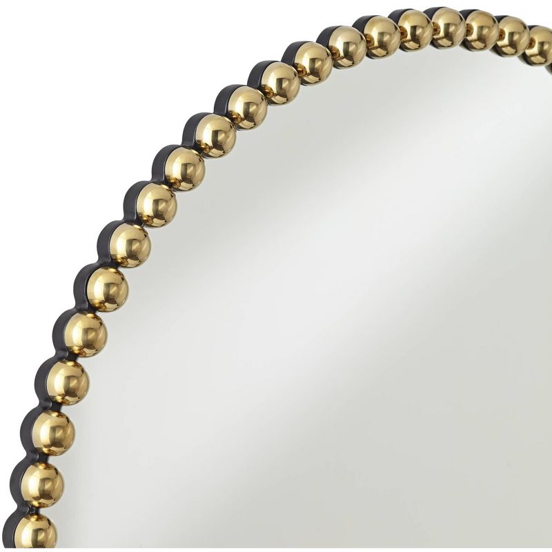 Possini Euro Design Caseves Shiny Gold 31 1/2" Round Framed Wall Mirror, 3 of 8