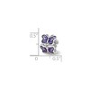 Black Bow Jewelry Sterling Silver and Purple Enameled Butterflies Bead Charm - 2 of 3
