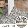 5x7 Brown Vintage Rug, Washable Low-Pile Soft Carpet for Living Room, Bedroom, Dining, Office, Distressed Floral Retro Foldable Rug - 4 of 4