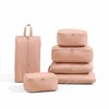 Anna-Kaci 6-Piece Compression Packing Cube Set with Zipper Closure and Handle Design - 3 of 4
