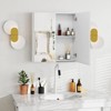 Costway 24.5" x 42.5" Bathroom Wall Cabinet with Double Mirrored Doors & Adjustable Shelf - image 4 of 4