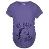 Maternity My Baby Loves Tacos Funny T shirt Cute Announcement Pregnancy Bump Tee - Crazy Dog Maternity T Shirt - 2 of 4