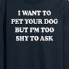 Men's - Instant Message - I Want To Pet Your Dog Long Sleeve Graphic T-Shirt - 2 of 4