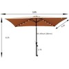 CAVINAS 10 x 6.5FT Patio Umbrella with LED Light and Crank,8 Ribs Market Patio Umbrella with Push Button for Backyard,Poolside,Deck - 3 of 4